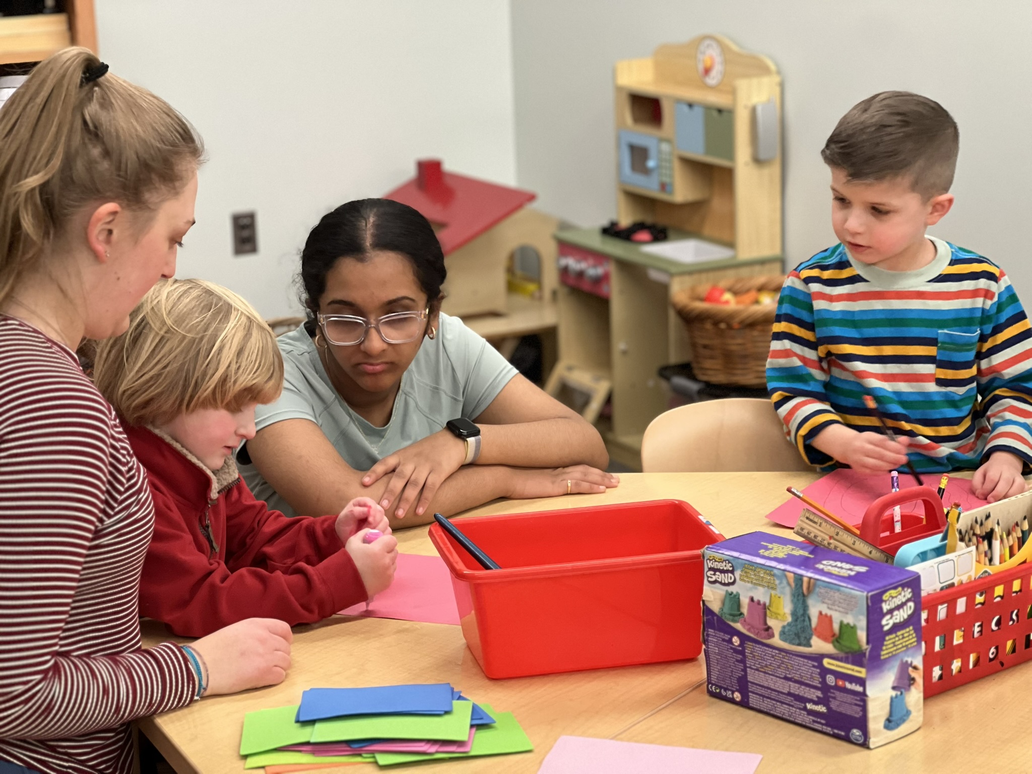 Group in small therapy room